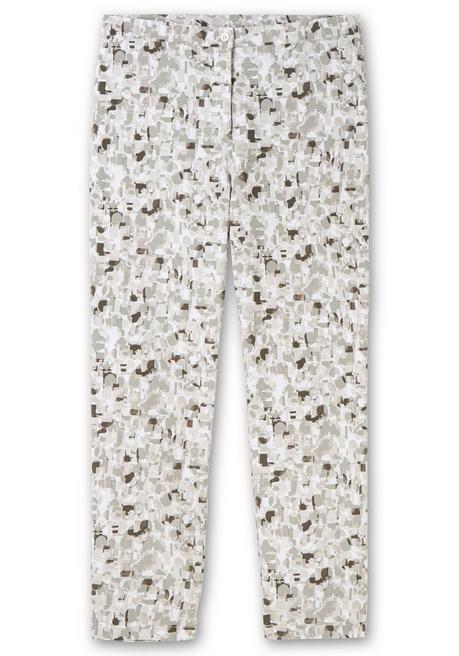 Sheego Schmale Bengalinhose Mit Alloverdruck - Grau Gemustert Sheego