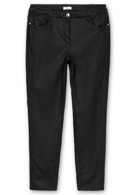 Sheego Schmale Beschichtete Thermohose, Innen Angeraut - Schwarz Sheego