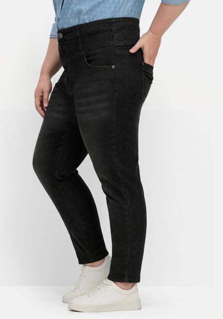 Sheego Schmale High-Waist-Jeans In Curvy-Schnitt ANNE - Black Denim Sheego
