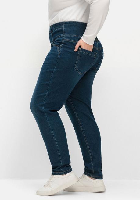 Sheego Schmale High-Waist-Jeans In Curvy-Schnitt ANNE - Dark Blue Denim Sheego