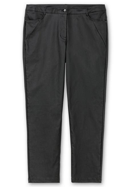 Creation L Schmale Hose In Beschichteter Lederoptik - Anthrazit Sheego