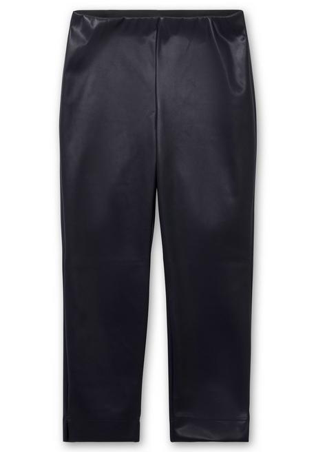 Sheego X Fair Lady Schmale Hose In Lederoptik, Knöchelfreie Länge - Marine Sheego