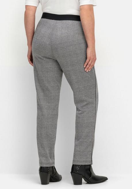 Sheego Schmale Hose Mit Grafischem Muster Und Stretchbund - Grau Gemustert Sheego