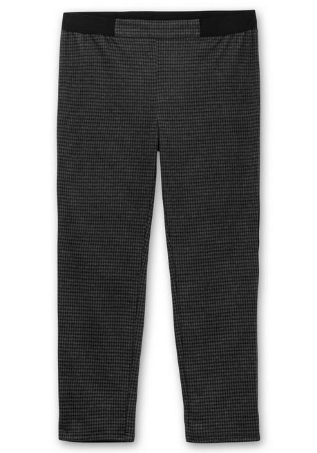 Sheego Schmale Hose Mit Grafischem Muster Und Stretchbund - Schwarz Gemustert Sheego