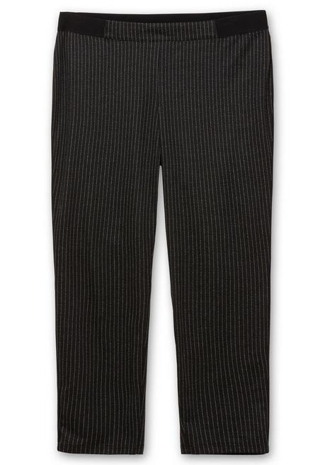 Sheego Schmale Hose Mit Grafischem Muster Und Stretchbund - Schwarz Gestreift Sheego