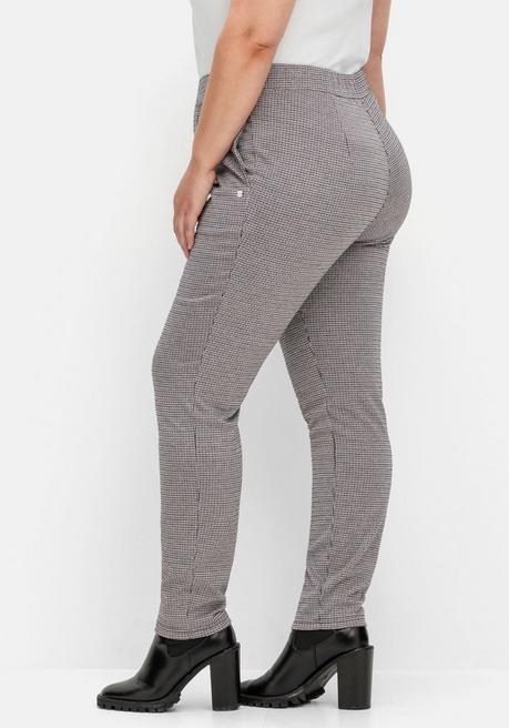 Sheego Schmale Hose Mit Karomuster Und Stretchbund - Mehrfarbig Sheego