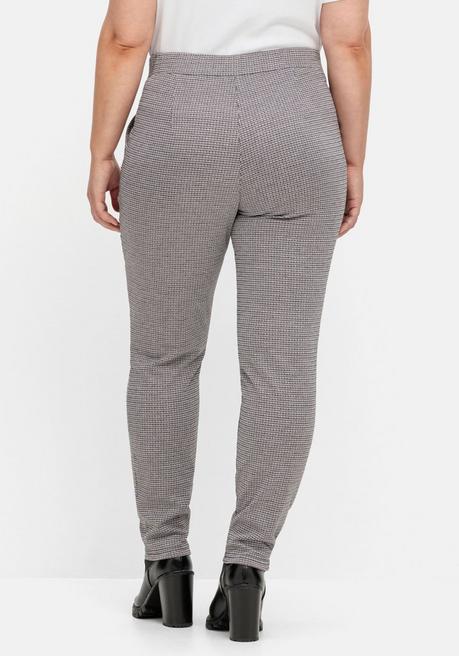 Sheego Schmale Hose Mit Karomuster Und Stretchbund - Mehrfarbig Sheego