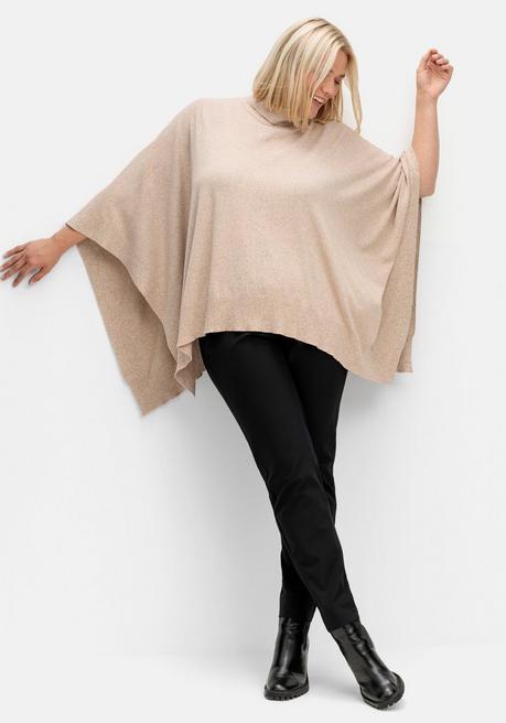 sheego Schmale Hose mit Stretchbund, aus Scuba-Qualität - schwarz sheego