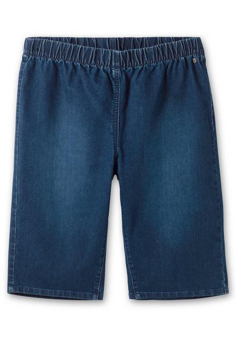 Sheego Schmale Jeans-Bermudas, Mit Gummibund - Blue Denim Sheego