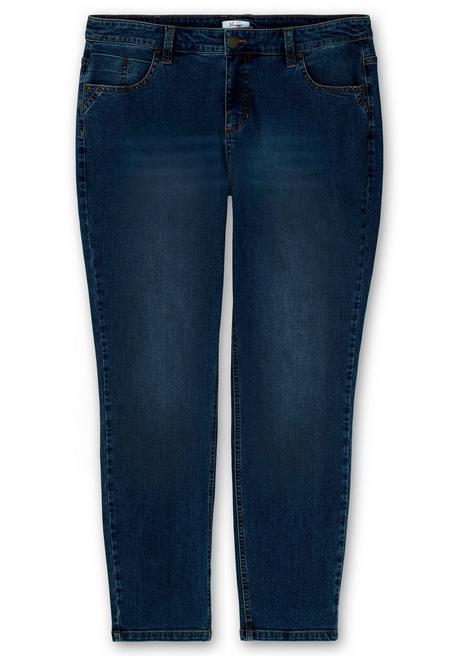 Sheego Schmale Jeans In Curvy-Schnitt PIA, In 5-Pocket-Form - Dark Blue Denim Sheego