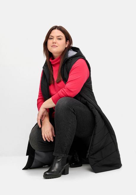 Sheego Schmale Jeans In Curvy-Schnitt PIA, In 5-Pocket-Form - Black Denim Sheego