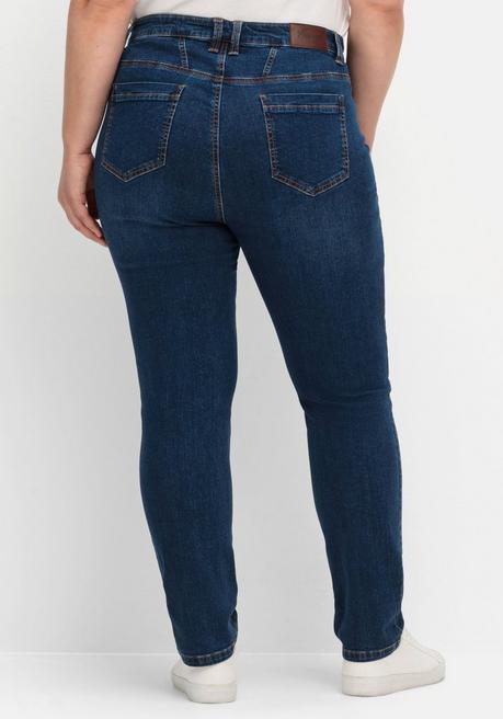 Sheego Schmale Jeans In Curvy-Schnitt VERENA - Dark Blue Denim Sheego