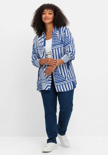 Sheego Schmale Jeans In Five-Pocket-Form, Mit Formbund - Blue Denim Sheego