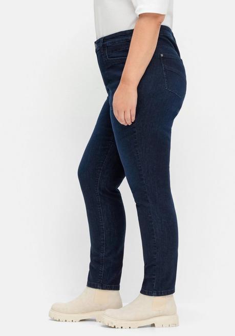 Sheego Schmale Jeans Mit Aufgesetzten Taschen - Blue Black Denim Sheego