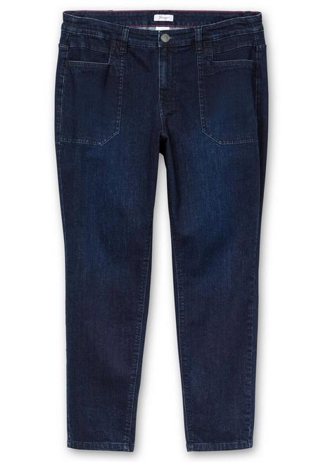 Sheego Schmale Jeans Mit Aufgesetzten Taschen - Blue Black Denim Sheego