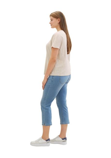 TOM TAILOR Plus Schmale Jeans Mit Bindeband Und Shapingeffekt - Light Blue Denim Sheego