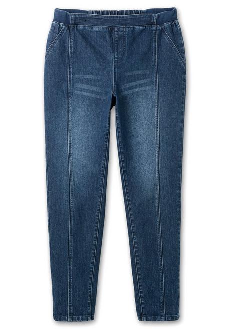 Sheego Schmale Jeans Mit Gummibund Und Teilungsnähten - Blue Denim Sheego