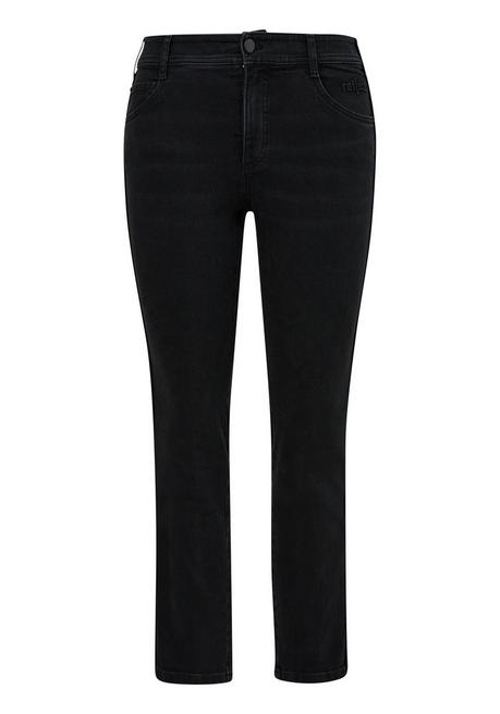 TRIANGLE Schmale Jeans mit kontrastfarbener Seitennaht - black Denim sheego