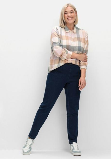 Sheego Schmale Jeans Mit Stretchbund, Ohne Taschen - Dark Blue Denim Sheego