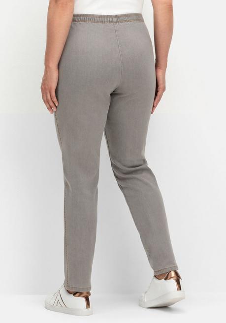 Sheego Schmale Jeans Mit Stretchbund, Ohne Taschen - Grey Denim Sheego