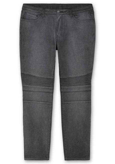Sheego Schmale Jeans Mit Ziernieten Und Biesen - Black Denim Sheego