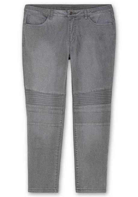 Sheego Schmale Jeans Mit Ziernieten Und Biesen - Grey Denim Sheego