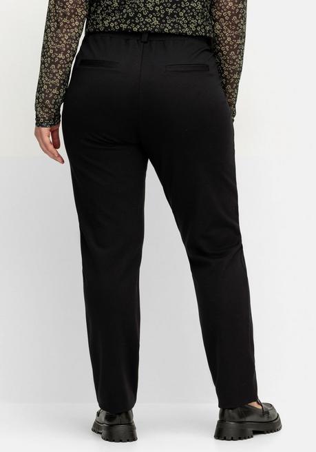 Sheego Schmale Joggpants Im Cargostil, Mit Komfortbund - Schwarz Sheego