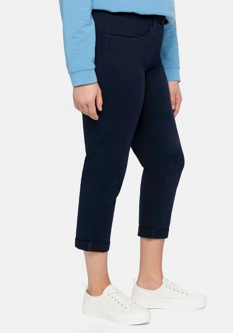 Sheego Schmale Stretch-Hose In 7/8-Länge - Marine Sheego