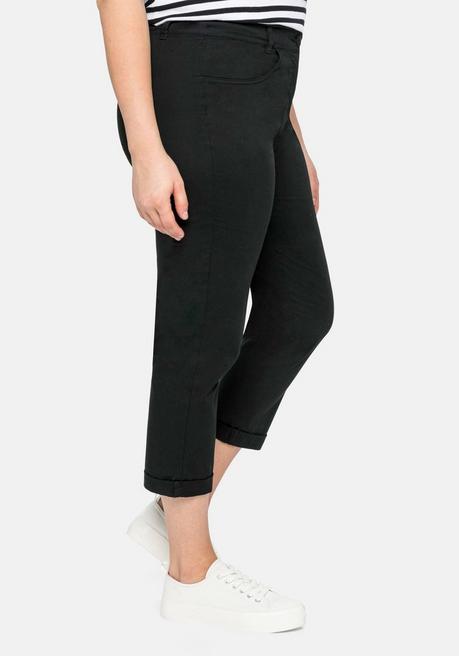 Sheego Schmale Stretch-Hose In 7/8-Länge - Schwarz Sheego