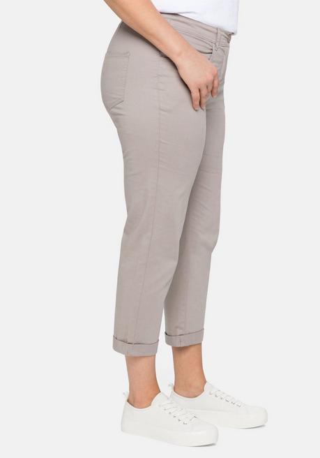Sheego Schmale Stretch-Hose In 7/8-Länge - Silbergrau Sheego