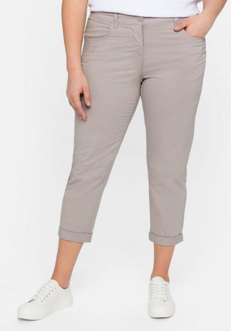 Sheego Schmale Stretch-Hose In 7/8-Länge - Silbergrau Sheego
