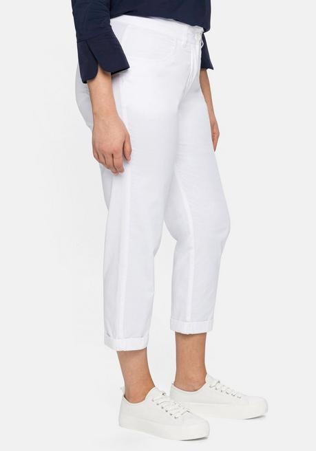 Sheego Schmale Stretch-Hose In 7/8-Länge - Weiß Sheego