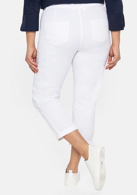Sheego Schmale Stretch-Hose In 7/8-Länge - Weiß Sheego