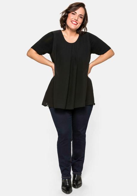 sheego Schmale Stretch-Jeans im 5-Pocket-Stil - blue black Denim sheego sheego Schmale Stretch-Jeans im 5-Pocket-Stil - blue black Denim sheego