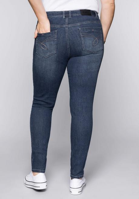 Sheego Schmale Stretch-Jeans In Curvy-Schnitt SUSANNE - Dark Blue Denim Sheego