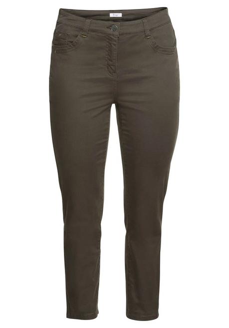 Sheego Schmale Stretchhose In Twill-Qualität - Dunkeloliv Sheego