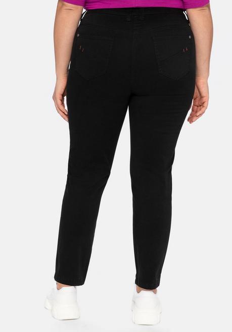 Sheego Schmale Stretchhose In Twill-Qualität - Schwarz Sheego