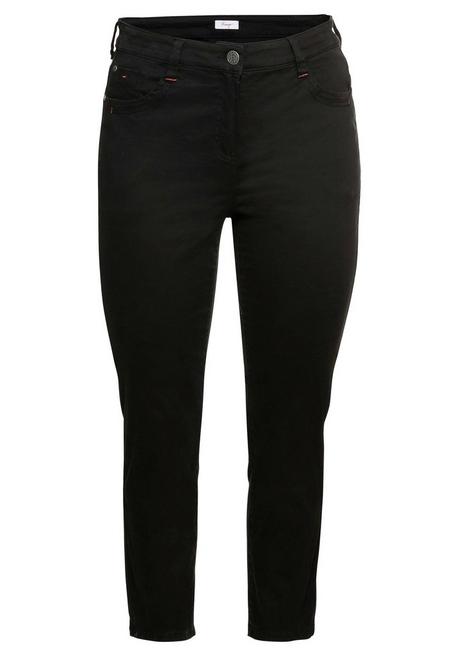 Sheego Schmale Stretchhose In Twill-Qualität - Schwarz Sheego