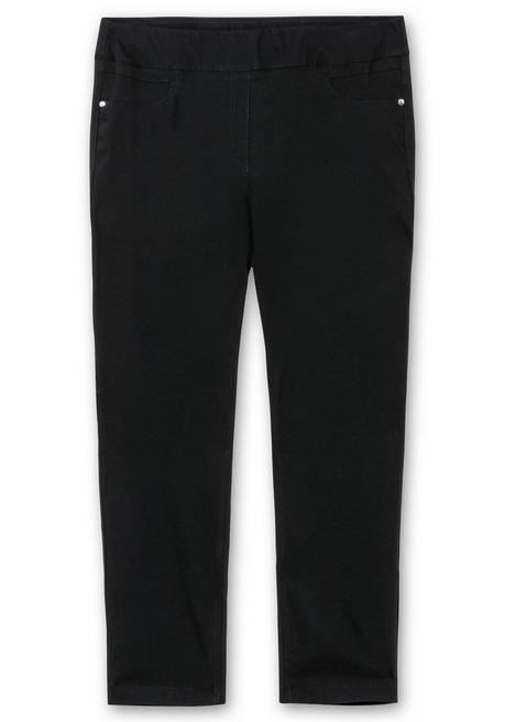 CREATION L PREMIUM Schmale Stretchhose Mit Breitem Dehnbund - Schwarz Sheego