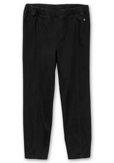 Sheego Schmale Thermohose Mit Gummibund, Innen Angeraut - Schwarz Sheego