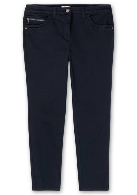 Sheego Schmale Twillhose Im 5-Pocket-Stil, Mit Ziernähten - Nachtblau Sheego