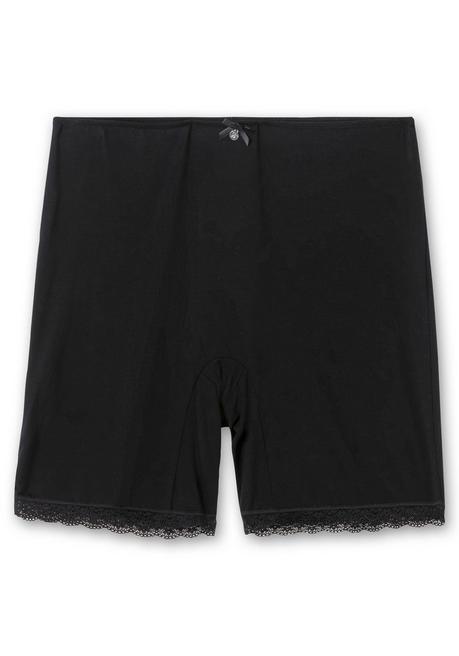 Sheego Shaping-Formpants Mit Hoher Taille Und Spitzensaum - Schwarz Sheego