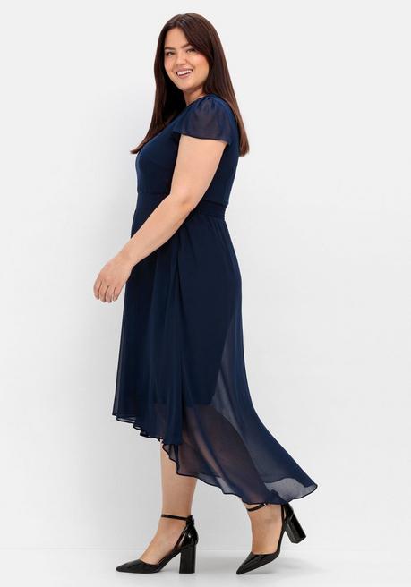 Sheego Abendkleid Mit Flügelärmeln - Marine Sheego
