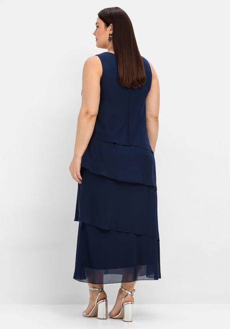 Sheego Abendkleid Mit Pailletten - Marine Sheego