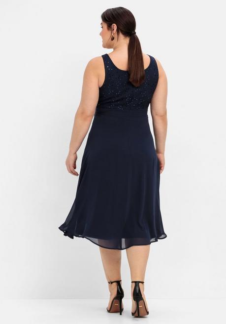Sheego Abendkleid Mit Spitze - Marine Sheego