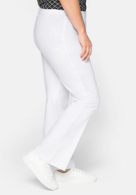 Sheego Bengalinhose In Bootcut-Form - Weiß Sheego