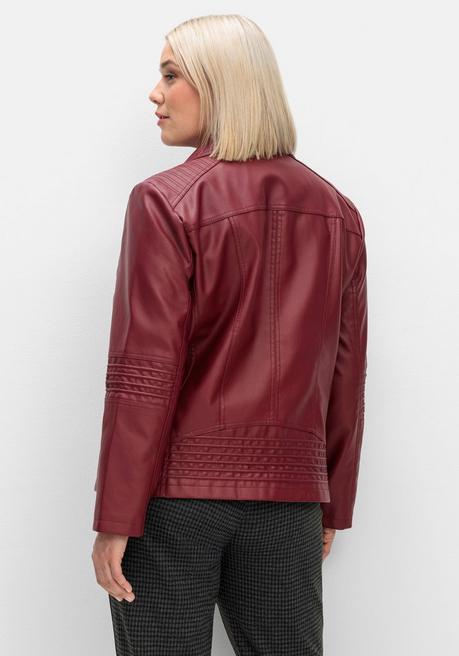 Sheego Bikerjacke In Lederoptik - Rot Sheego