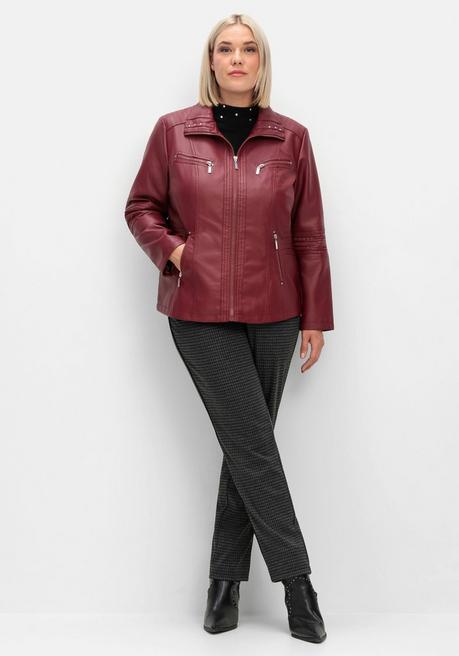 Sheego Bikerjacke In Lederoptik - Rot Sheego