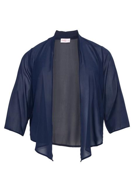 Sheego Chiffon-Bolero Im Zipfellook - Marine Sheego