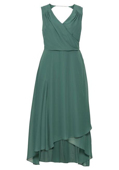 Sheego Chiffonkleid In Wickeloptik - Opalgrün Sheego